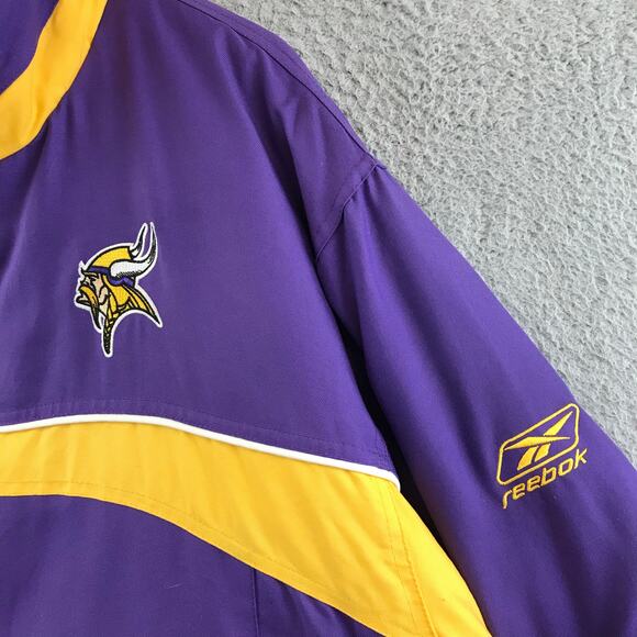 Vintage Minnesota Vikings Official NFL Full Zip Reebok Jacket Men’s Size L - Picture 4 of 12